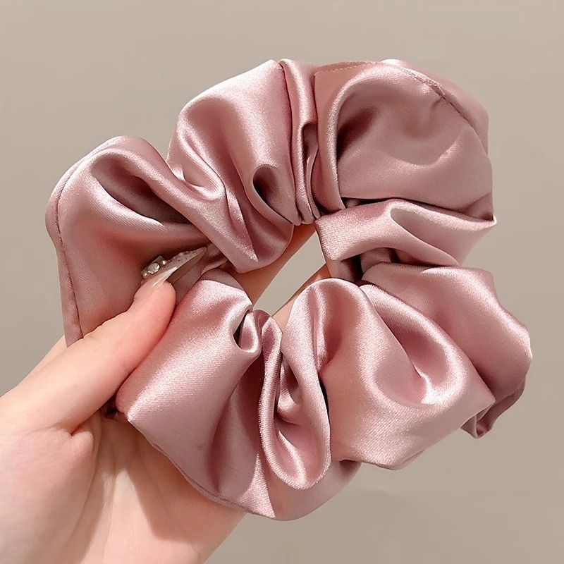 Women Daily Oversized High Elastic Lace Hair Scrunchie Elegant Floral