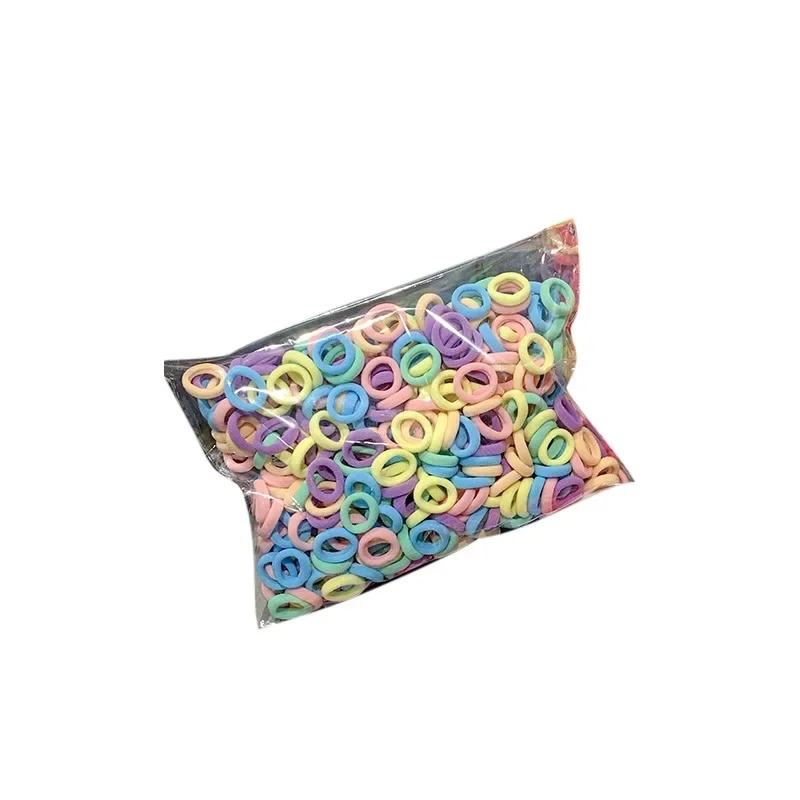 Girls High Elastic Seamless Hair Ties Nylon Towel Ring Rubber Bands