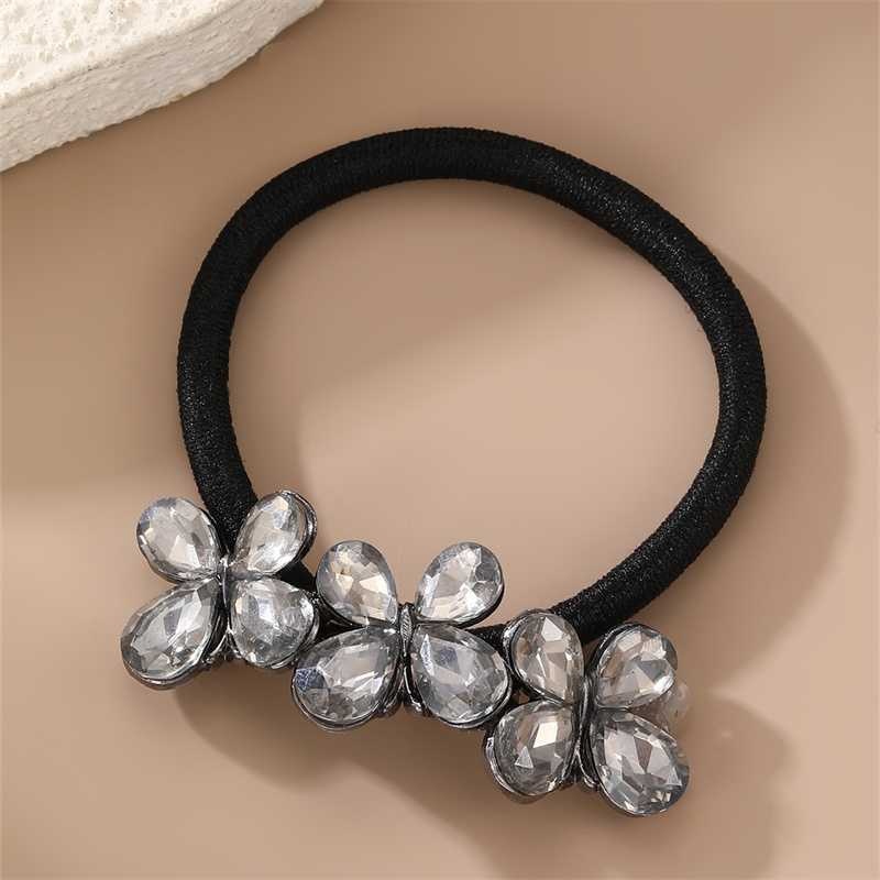 Women's High Elasticity Hair Tie Accessory French Alloy Pearl