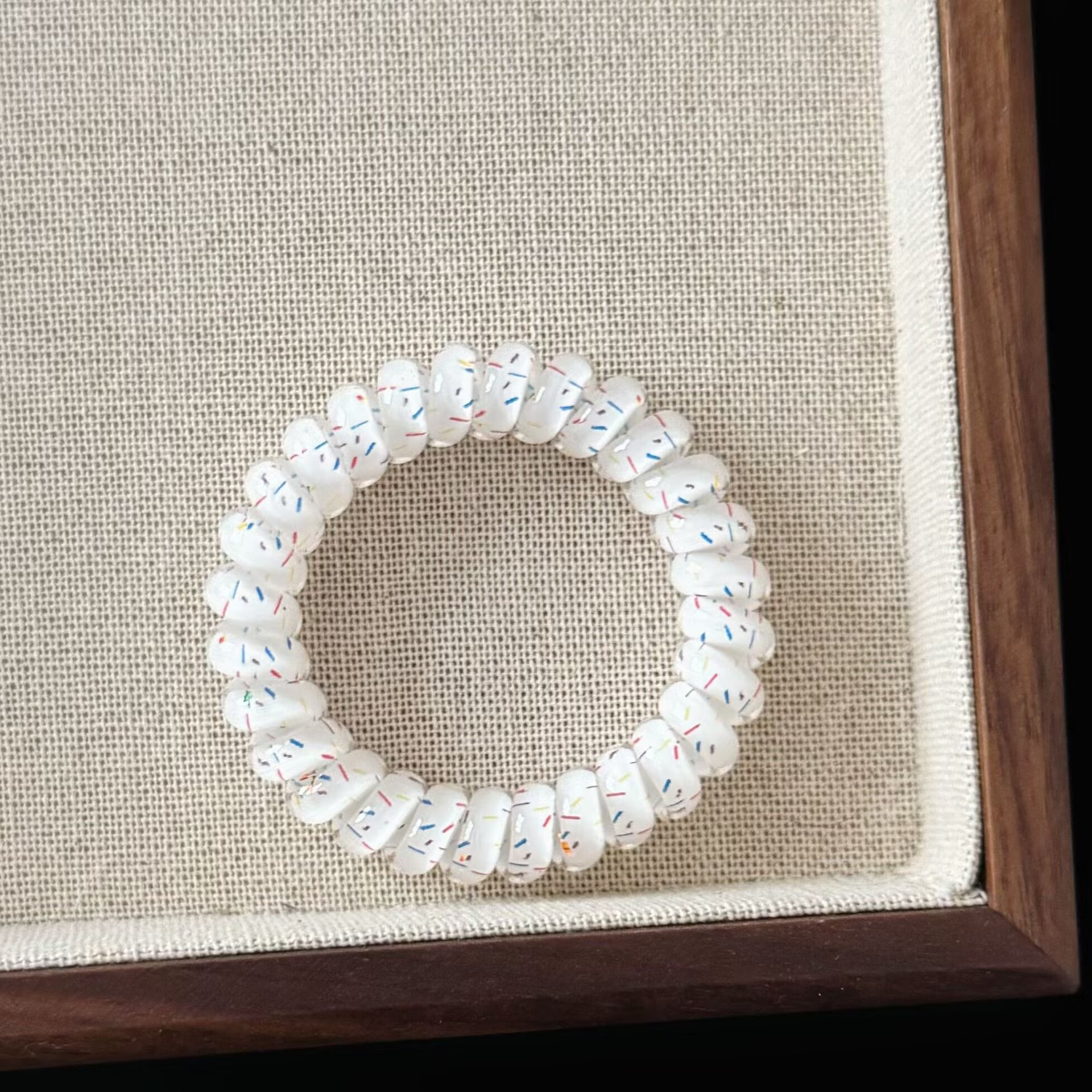 Girls Simple Telephone Cord Ponytail Hair Ties Summer Fresh Jelly Color