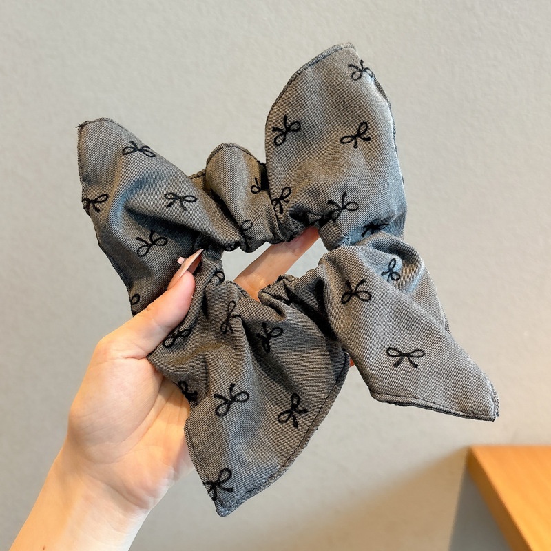 Women's Cloth Lace Scarf Scrunchie Daily Hair Tie Spring Tulip Floral