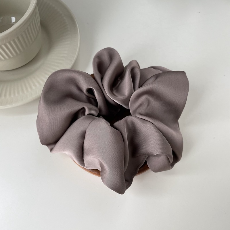 Women's Premium Satin Scrunchie Elegant Hair Tie Basic Solid Colors