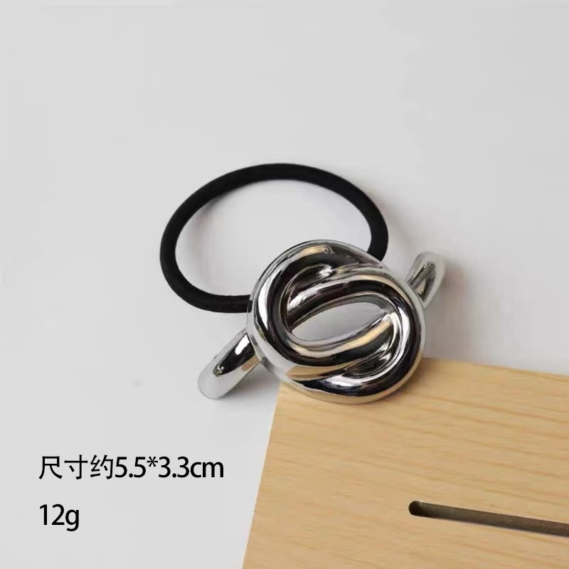 Women's Smooth Alloy Arc Ponytail Holder Minimalist Metallic