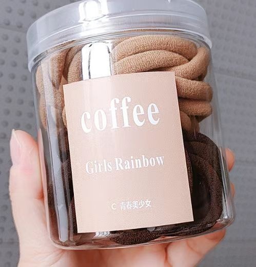 Women's Stretch Nylon High Ponytail Hair Ties 50pcs Sweet Candy Color