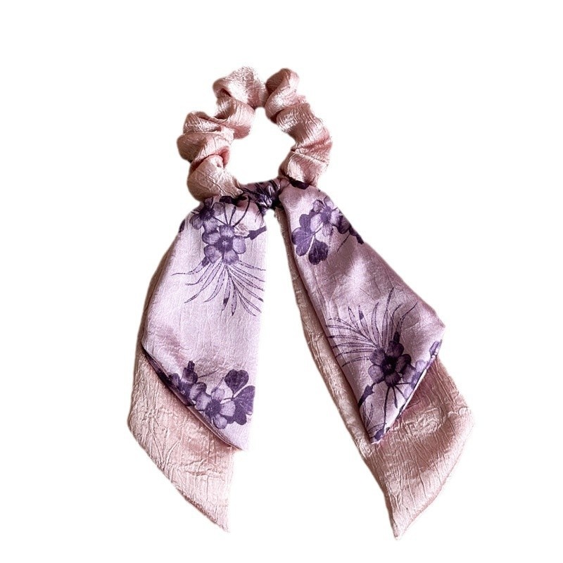 Women's Casual Satin Bow Hair Tie Elegant Butterfly Horse Print