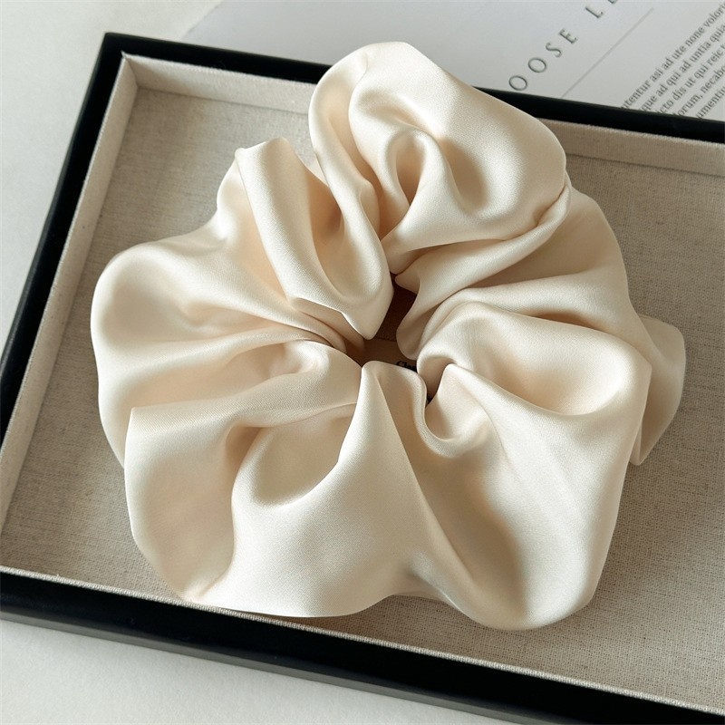 Women's Premium Satin Large Hair Bands Autumn Winter Solid Color