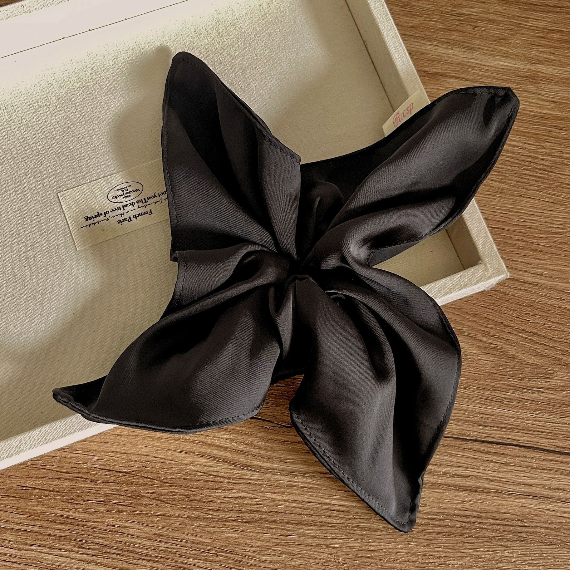 Women Daily Oversized High Elastic Lace Hair Scrunchie Elegant Floral