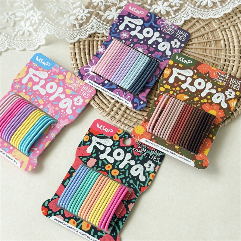 Women's Soft Material Quick Styling No Damage Elastic Hair Bands Colorful