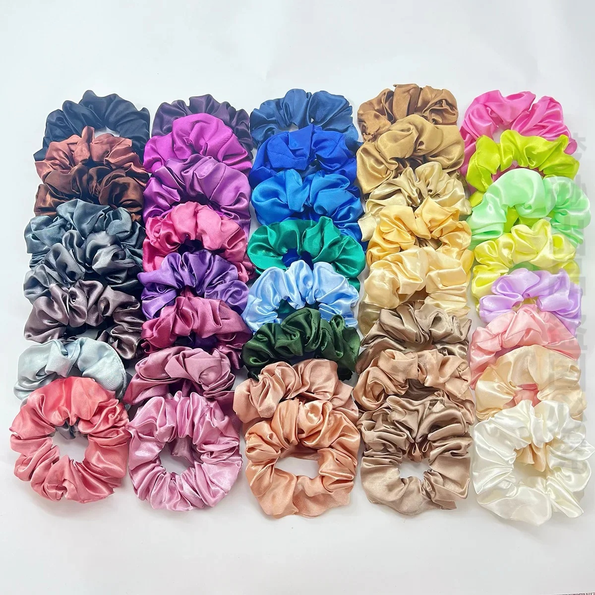 Women's Elegant Cloth Y2K Bohemian Scrunchie Hair Tie Solid Color