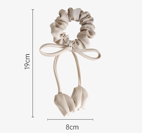 Women's Sweet Cloth Hair Tie Solid Color Flower Bow Knot Daily Accessory