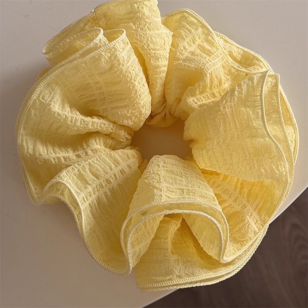 Women's Ballet Lace Hair Scrunchie Blue White Plaid Cherry Print