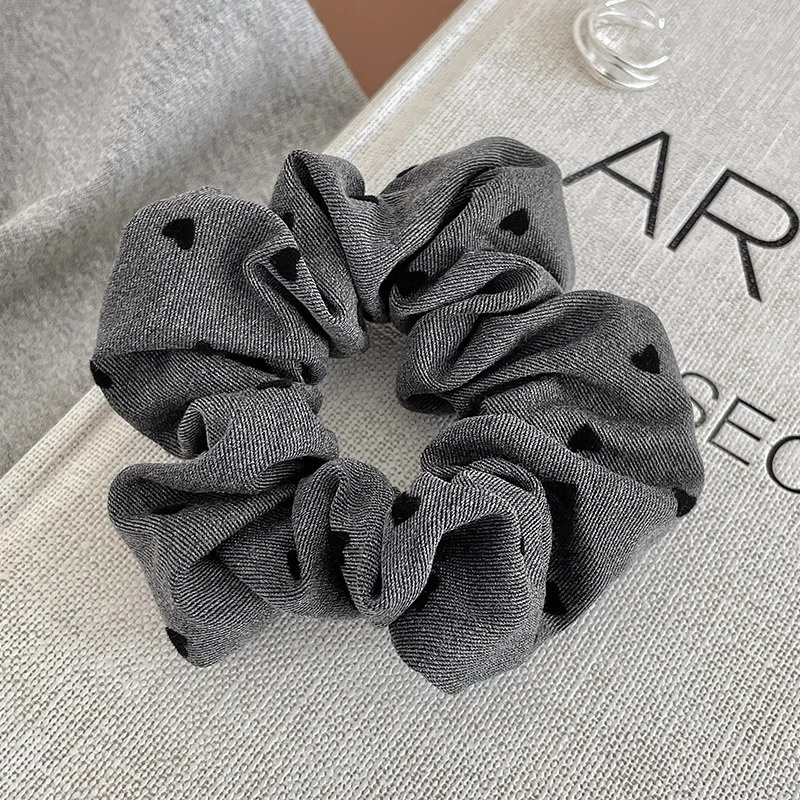Women's Handmade Spring Ponytail Hair Scrunchie Checkered Fabric