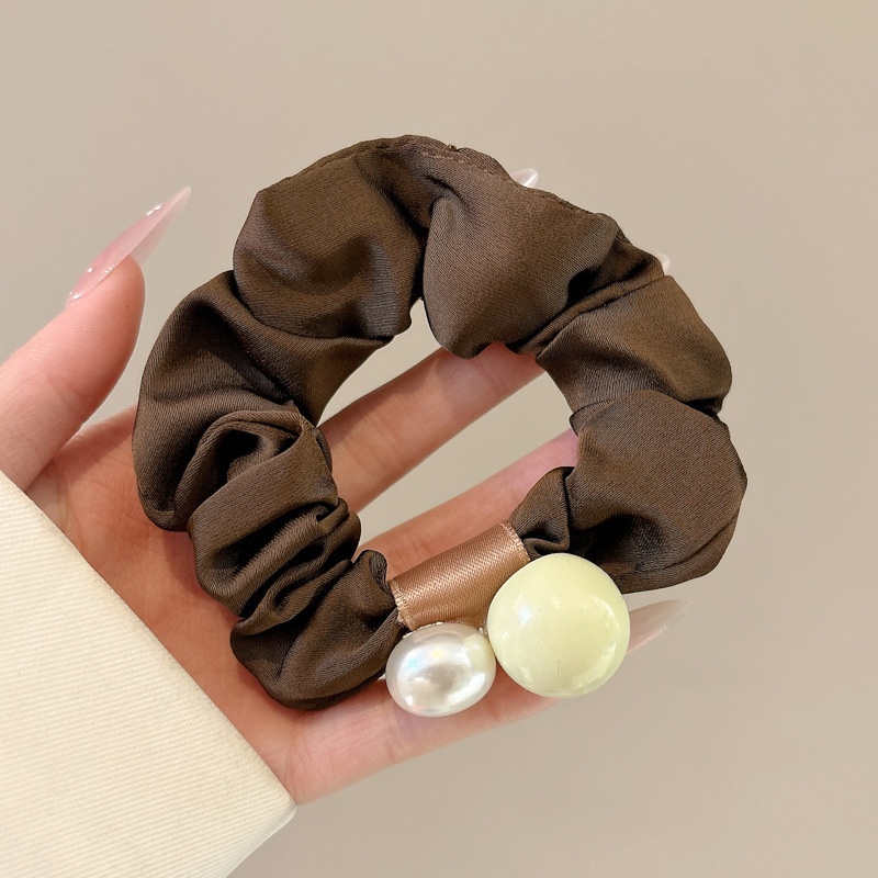 Women Daily Oversized High Elastic Lace Hair Scrunchie Elegant Floral