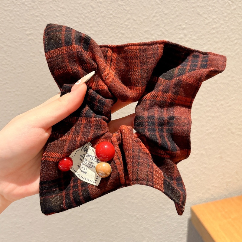 Women Daily Oversized High Elastic Lace Hair Scrunchie Elegant Floral