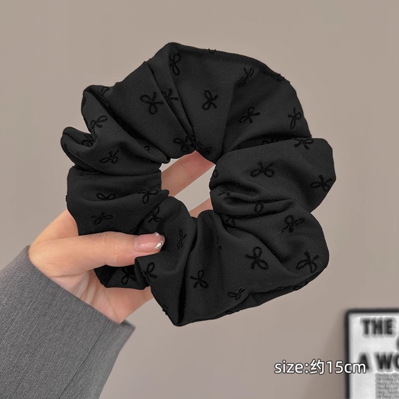 Women's Cloth Lace Scarf Scrunchie Daily Hair Tie Spring Tulip Floral