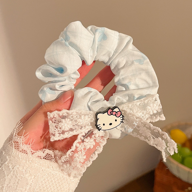 Women's Sweet Holiday Cloth Hair Tie Floral Butterfly Bowknot