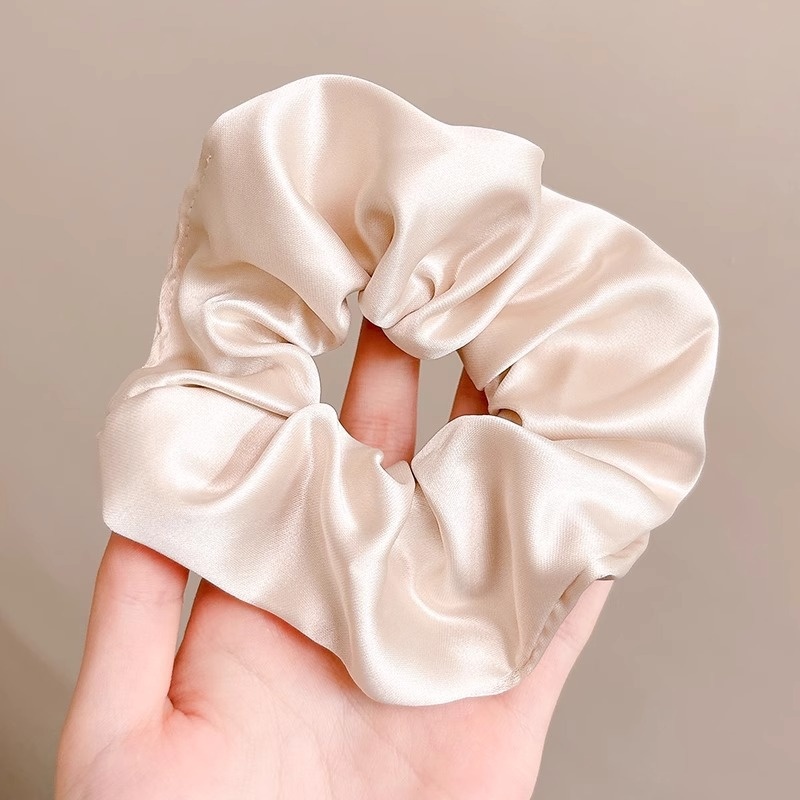 Women Daily Oversized High Elastic Lace Hair Scrunchie Elegant Floral