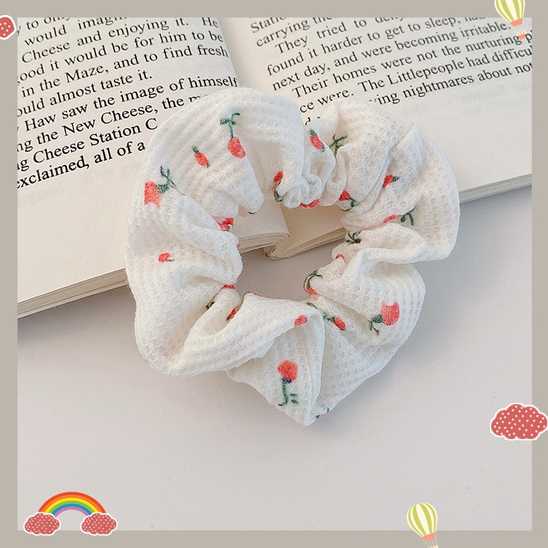 Women's Daily Damage-Free Fabric Hair Tie Floral Polka Dots Bow