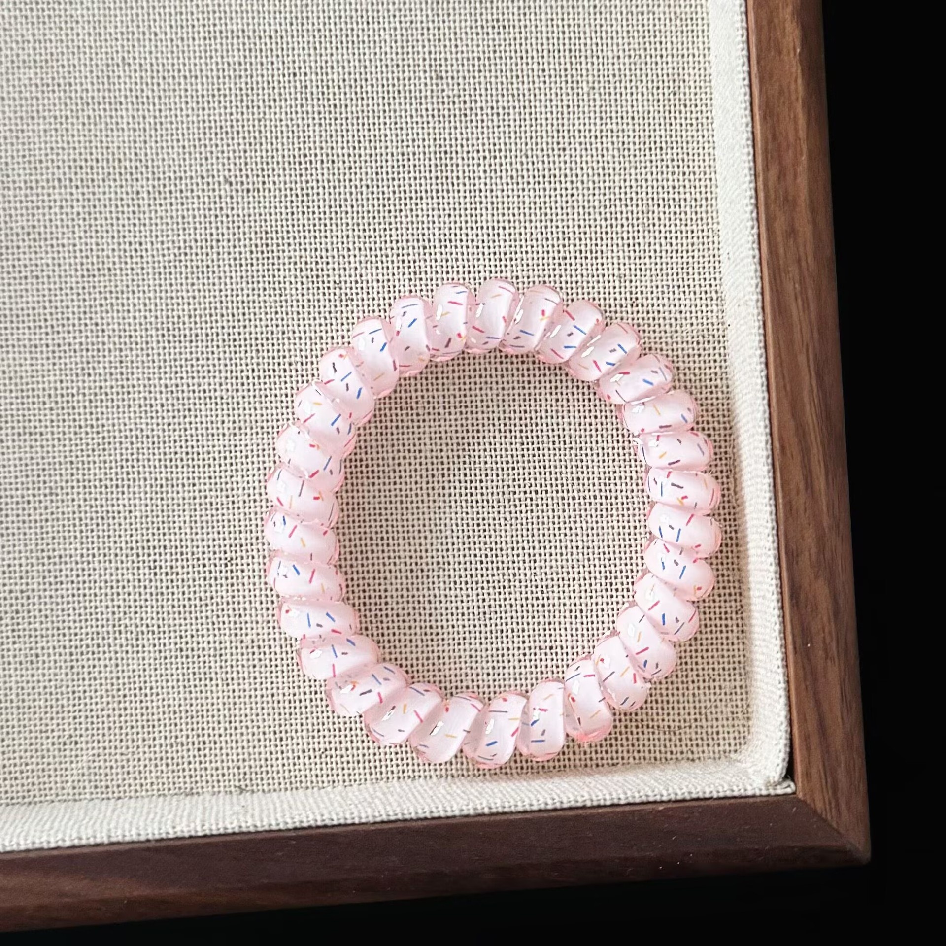 Girls Simple Telephone Cord Ponytail Hair Ties Summer Fresh Jelly Color