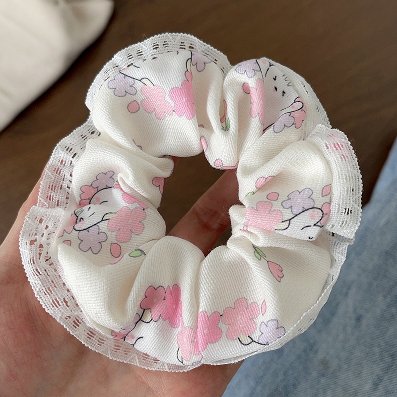 Women's Sweet Holiday Cloth Hair Tie Floral Butterfly Bowknot