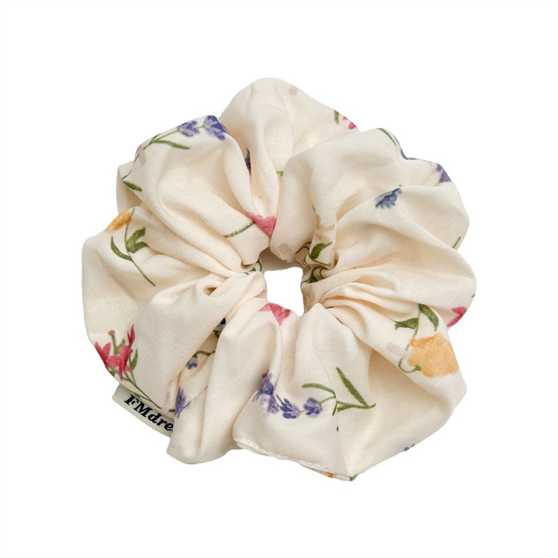 Women's Elegant Chinoiserie Cloth Hair Tie for Casual Holiday Cherry Pattern