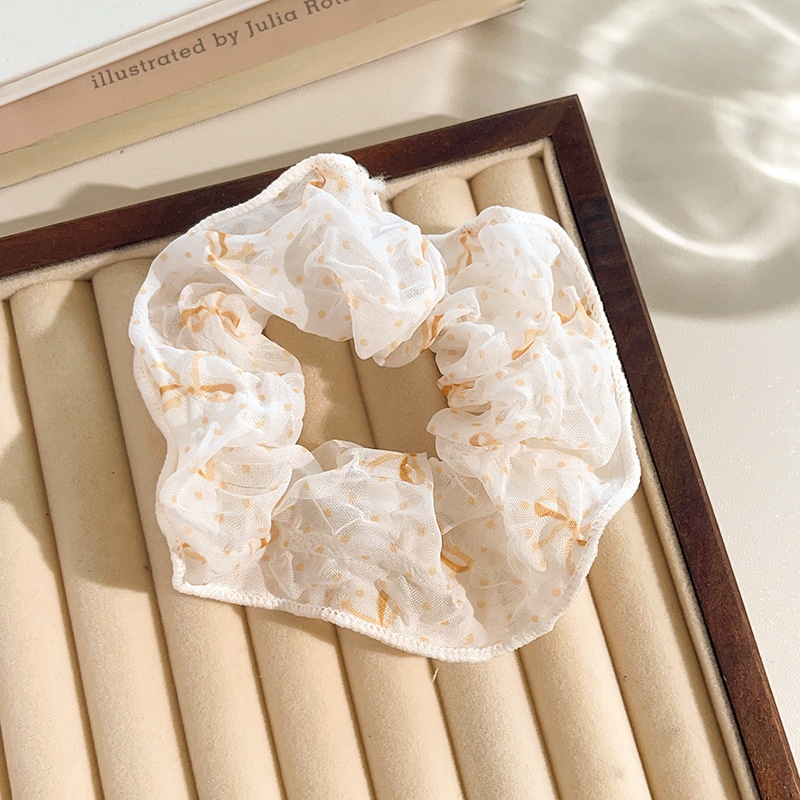 Women's Daily Sweet Rib-Knit Lace Hair Tie Solid Flower Lattice