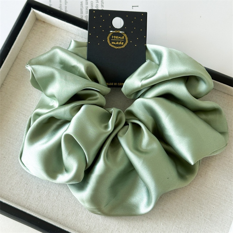 Women's Classic Satin Hair Tie for Daily Holiday Wear Solid Color