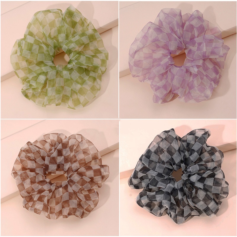 Women's Daily Summer Korean Pleated Lace Hair Tie Color Block