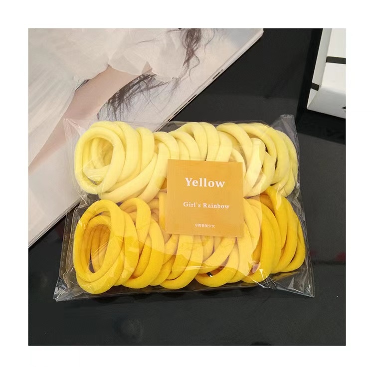 Girls Daily Elastic Knitted Seamless Hair Ties Gradient Candy Color