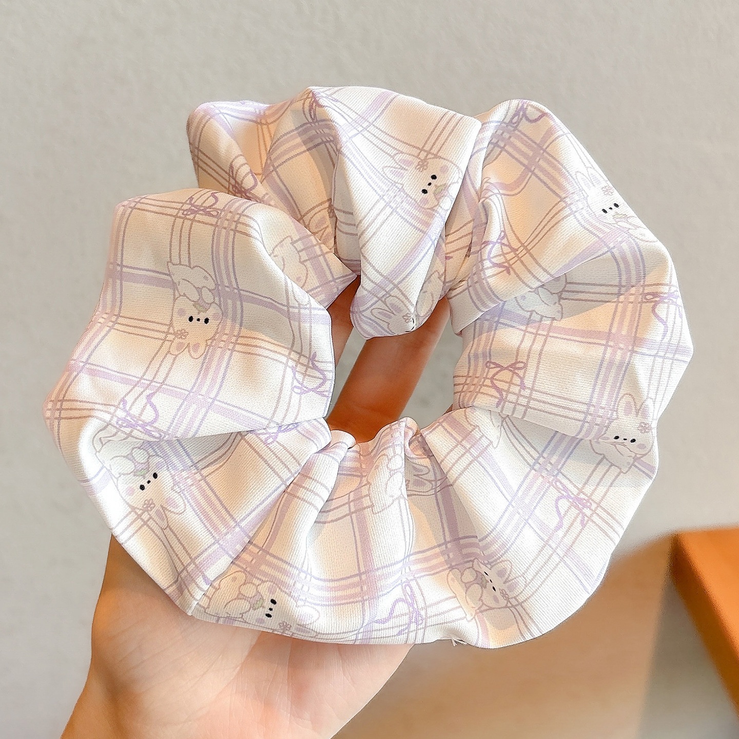 Women's Sweet Bun Scrunchie Hair Tie Multi-layer Lace Knit Cloth