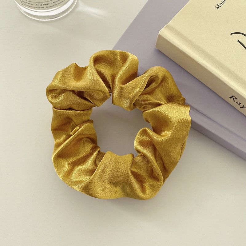 Women's Simple Satin Scrunchie Daily Ponytail Hair Tie Solid Color