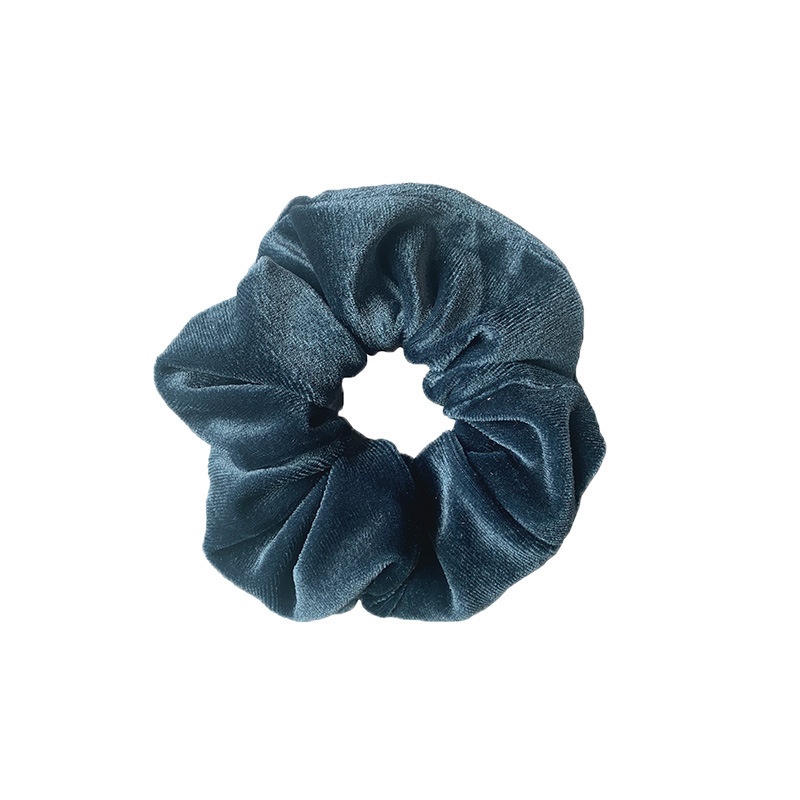 Women's Winter Gold Velvet Large Hair Scrunchies 46 Solid Colors