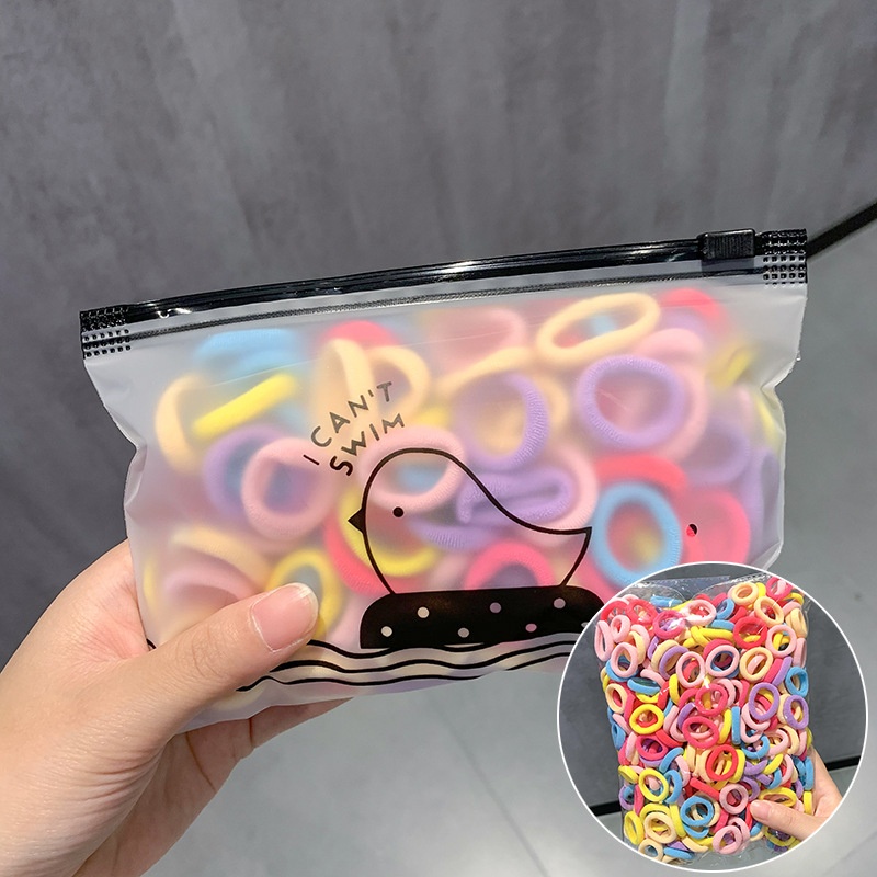 Girls High Elastic Seamless Hair Ties Nylon Towel Ring Rubber Bands