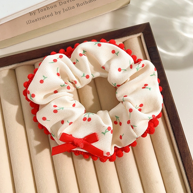 Women's Daily Sweet Rib-Knit Lace Hair Tie Solid Flower Lattice