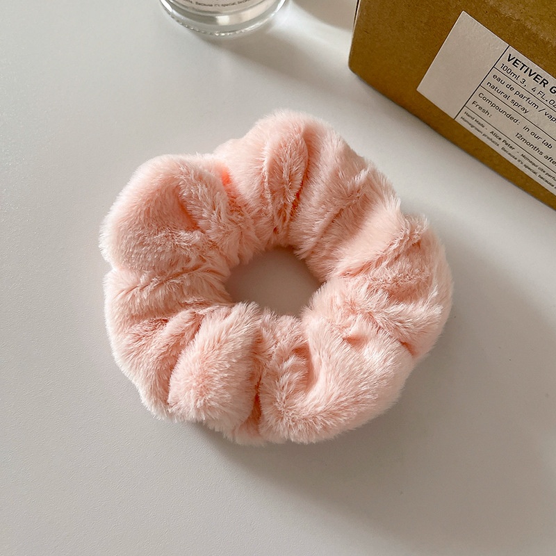 Women's Winter Daily Plush Scrunchie Hair Tie Ditsy Floral Pattern