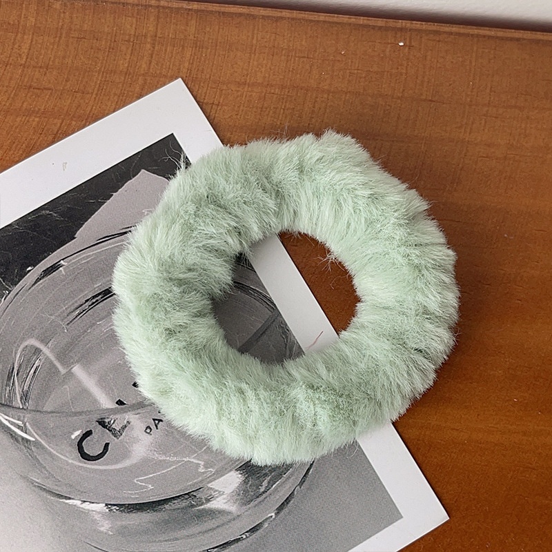 Women's Autumn Winter Plush Elastic Ponytail Scrunchies Candy Color