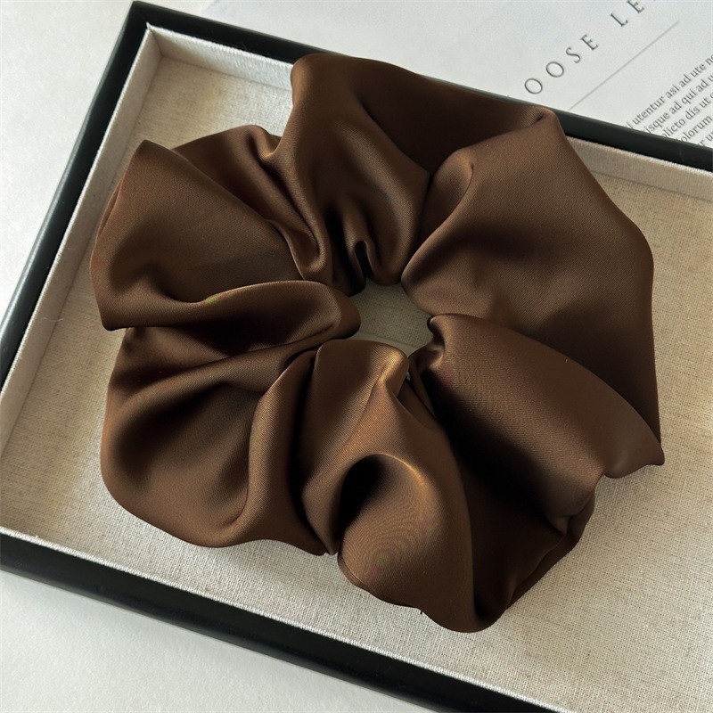 Women's Premium Satin Large Hair Bands Autumn Winter Solid Color
