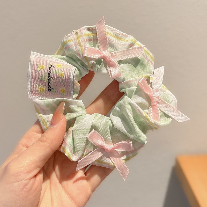 Women's Cloth Lace Scarf Scrunchie Daily Hair Tie Spring Tulip Floral