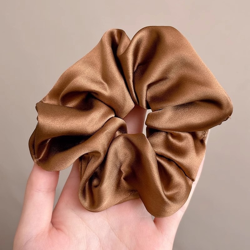 Women Daily Oversized High Elastic Lace Hair Scrunchie Elegant Floral