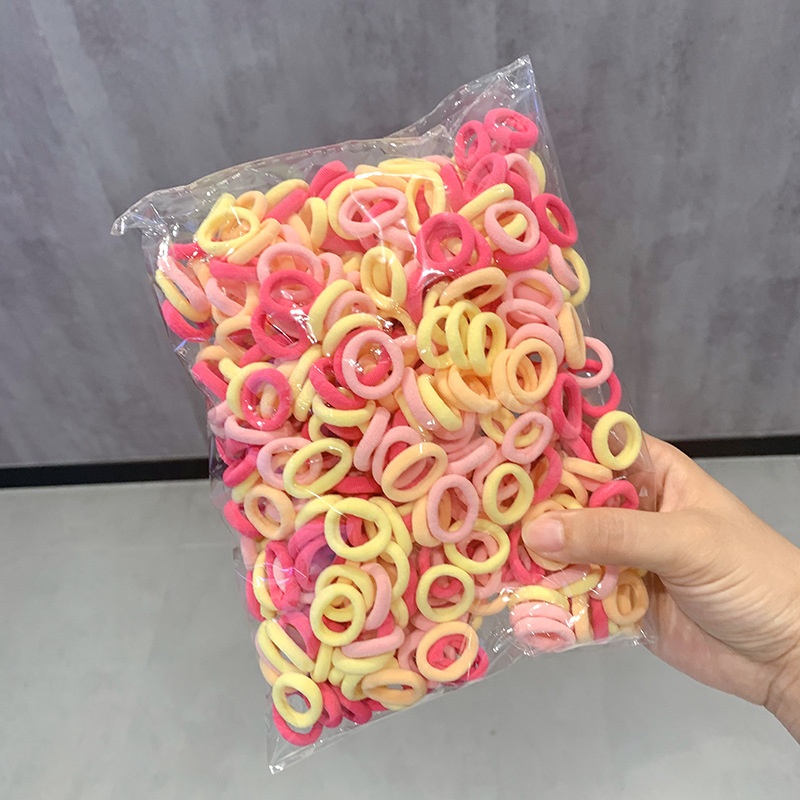 Girls High Elastic Seamless Hair Ties Nylon Towel Ring Rubber Bands