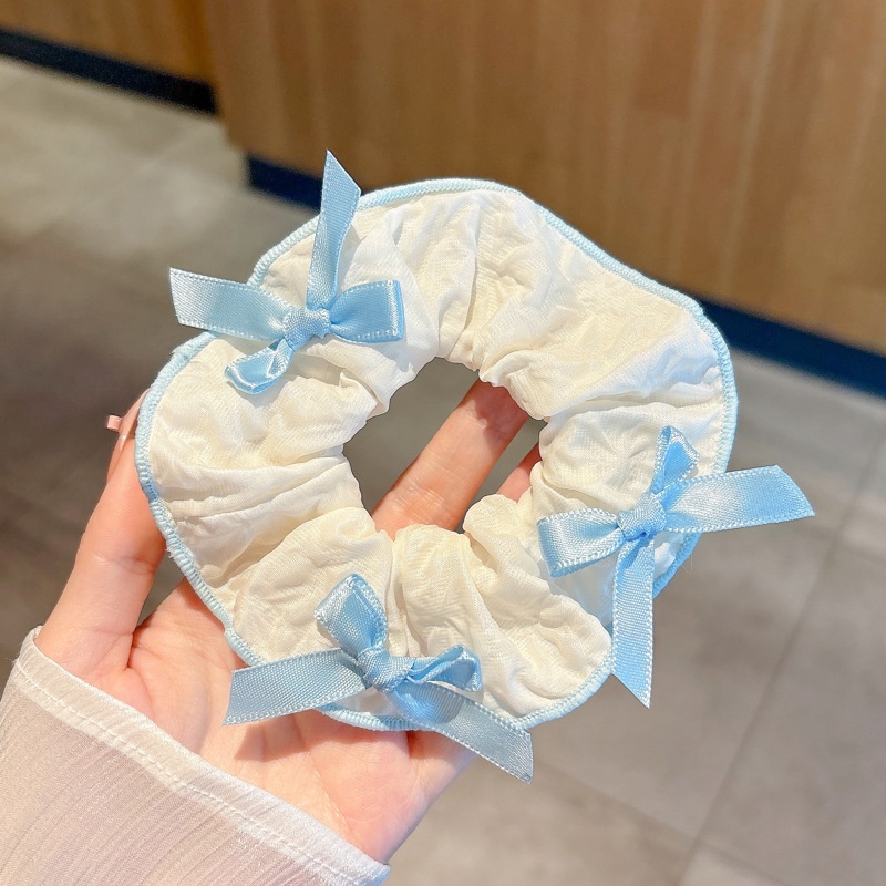 Women's Cloth Lace Scarf Scrunchie Daily Hair Tie Spring Tulip Floral