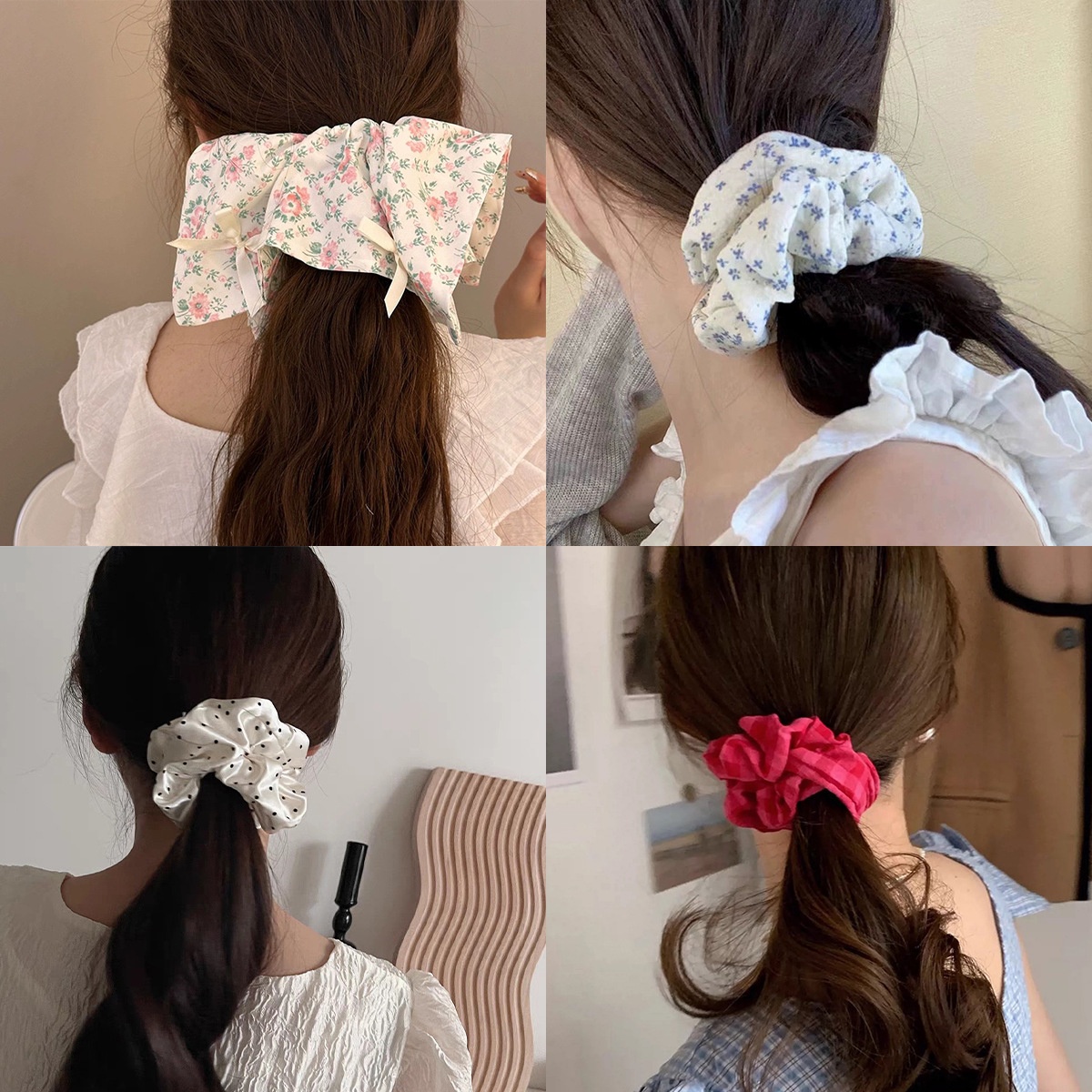 Women's Sweet Casual Lace Hair Tie Animal Stripe Floral Print