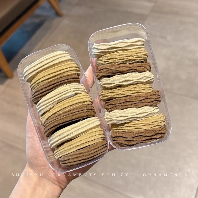 Girls Seamless High Elastic Ponytail Hair Ties Rubber Bands Pink Mixed