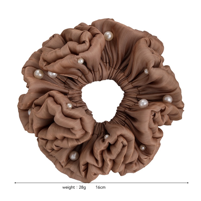 Women's Elegant Soft Cloth French Hair Tie For Daily Wear Solid Color