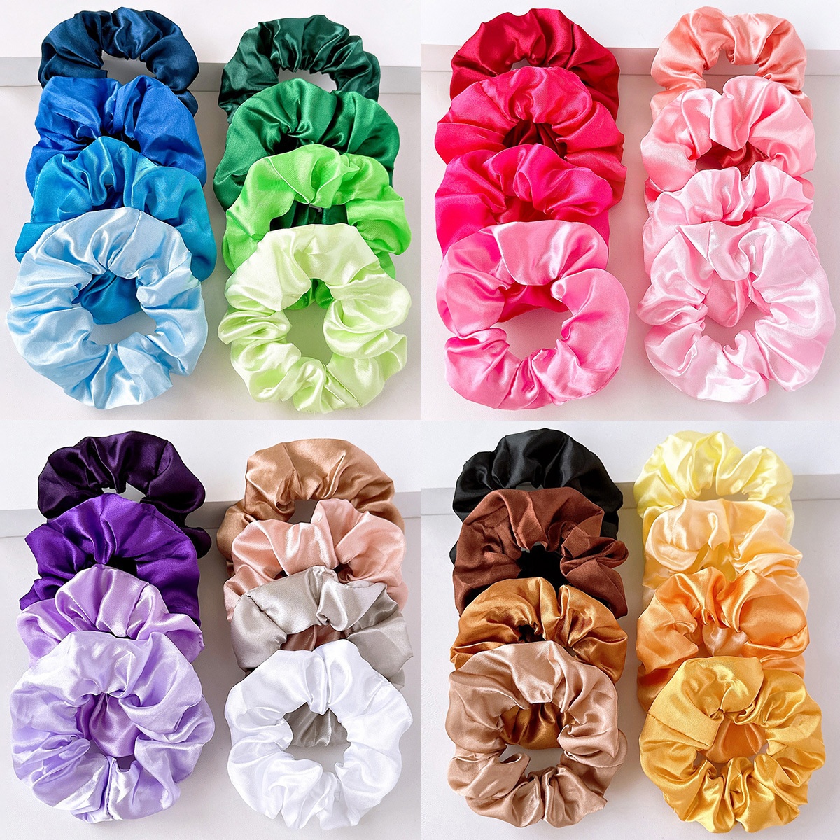 Women's Everyday Simple Fabric Hair Tie Scrunchie Solid Color