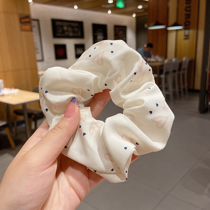 Women's Daily Damage-Free Fabric Hair Tie Floral Polka Dots Bow