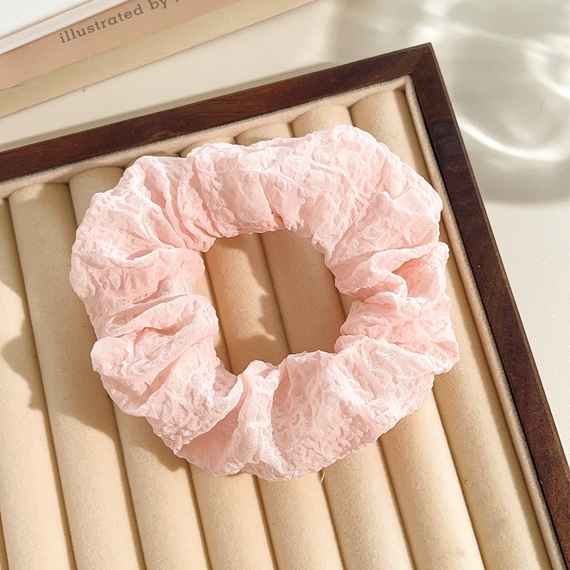 Women's Daily Sweet Rib-Knit Lace Hair Tie Solid Flower Lattice