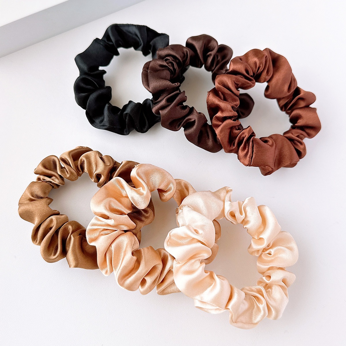 Women's Simple Casual Everyday Cloth Hair Tie Scrunchie Solid Color