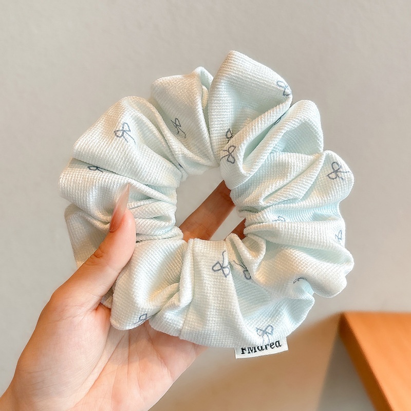 Women's Cloth Lace Scarf Scrunchie Daily Hair Tie Spring Tulip Floral