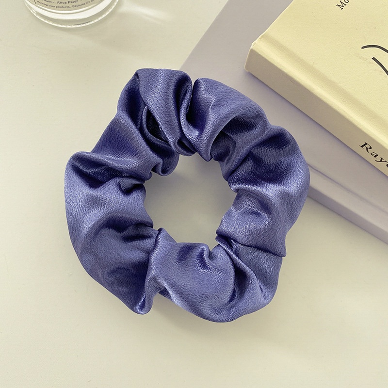 Women's Simple Satin Scrunchie Daily Ponytail Hair Tie Solid Color